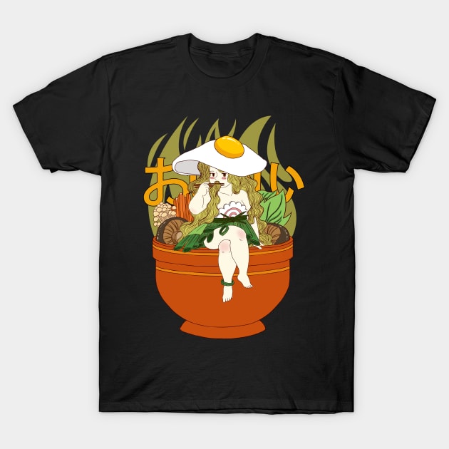 ramen girl T-Shirt by NevermindOnArt